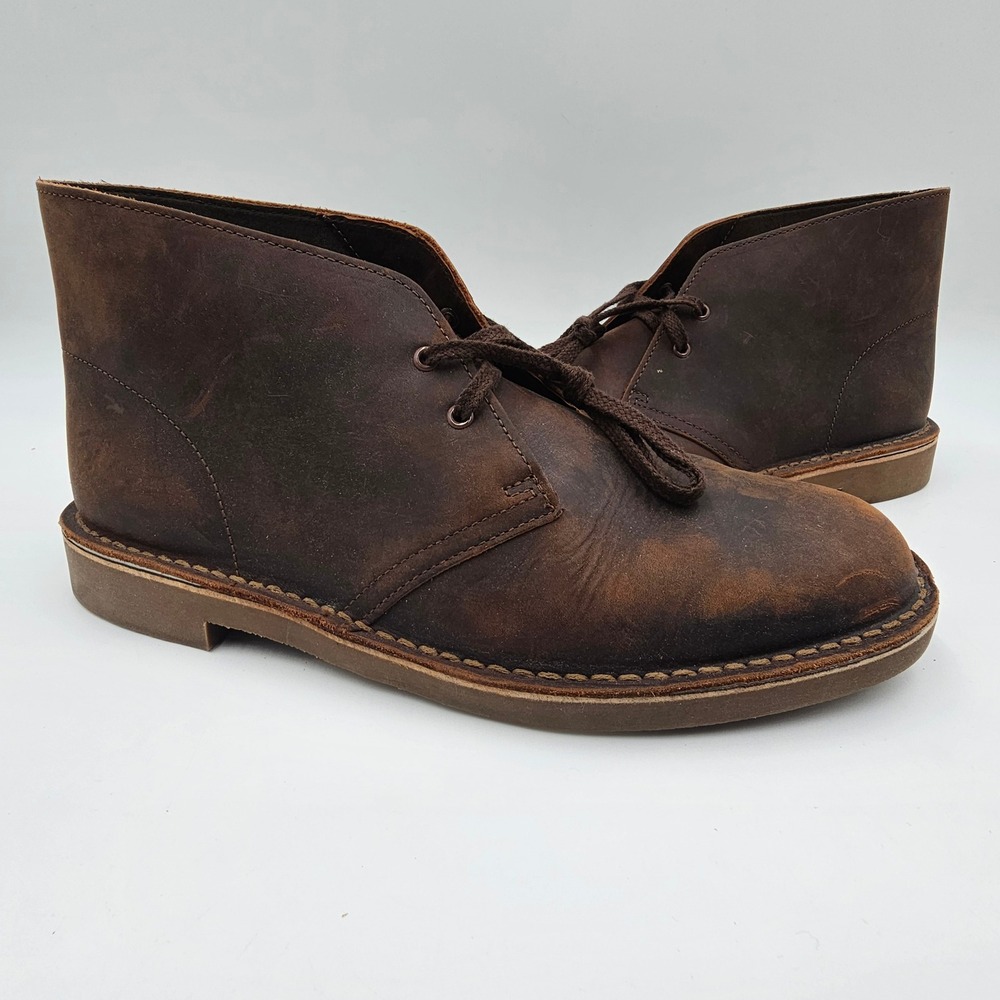 Clarks Collection Bushacre‎ 3 Mens Brown Leather Chukka Desert Boots 9 26150290